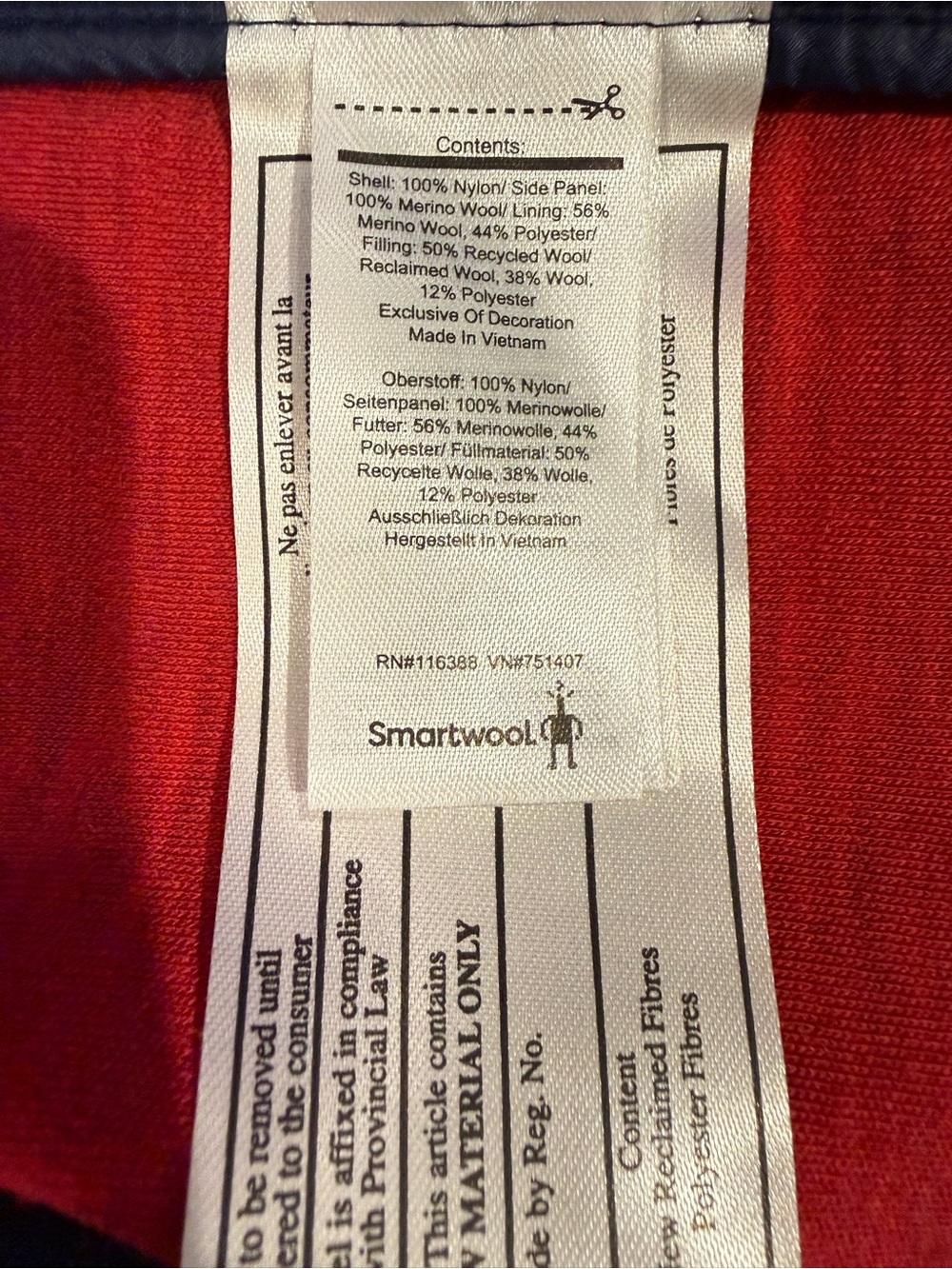 Smartwool Women's Smartloft 60 Hoodie Vest in the "Currant" red - Picture 6 of 6
